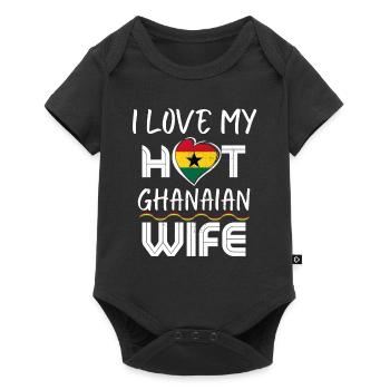 Funny I Love My Hot Ghanaian Wife Husband - Baby Premium Kurzarmbody - Schwarz - Vorne
