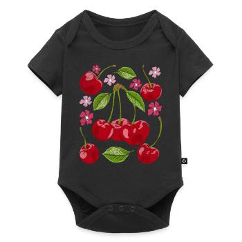 Cherry Blossoms Summer Fruit Gift Sakura Cherry - Body à manches courtes Premium Bébé - noir - Devant