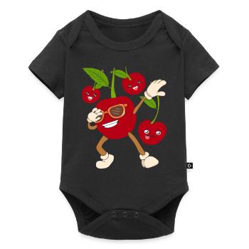 Lunettes de soleil Fruit Cadeau Cool Dabbing Cerise - Body à manches courtes Premium Bébé - noir - Devant