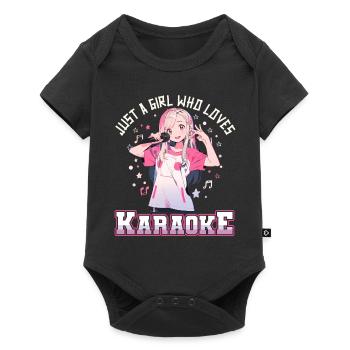 Juste une fille qui aime le karaoké - Body à manches courtes Premium Bébé - noir - Devant