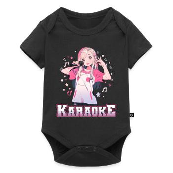 Filles Manga Anime Karaoké - Body à manches courtes Premium Bébé - noir - Devant