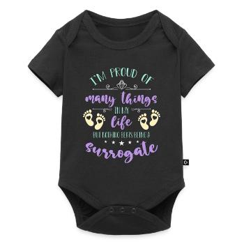 Surrogacy I'm Proud Of Many Things Surrogate Mama - Baby Premium Kurzarmbody - Schwarz - Vorne