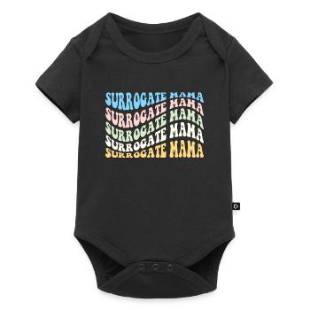 Surrogacy Surrogate Mama Retro IVF Mom Pregnancy - Baby Premium short-sleeve bodysuit - black - Front