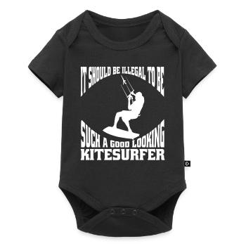 Windsurfing Kitesurfing Kitesurfer Windsurfer - Baby Premium Kurzarmbody - Schwarz - Vorne