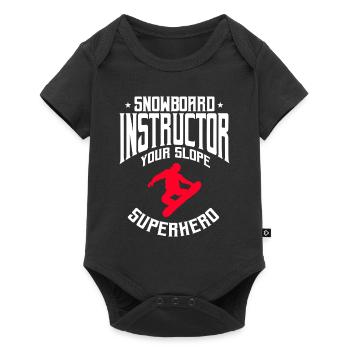 Funny Ski Instructor Saying Shirt - Baby Premium short-sleeve bodysuit - black - Front