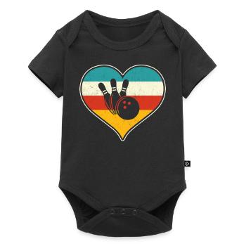 Bowling - Baby Premium Kurzarmbody - Schwarz - Vorne