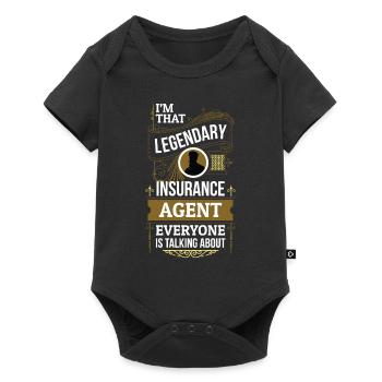 Legendary Insurance Agent Versicherung - Baby Premium Kurzarmbody - Schwarz - Vorne