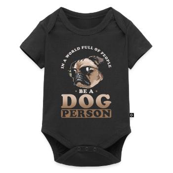 Dog Man Dog Cute - Baby Premium short-sleeve bodysuit - black - Front