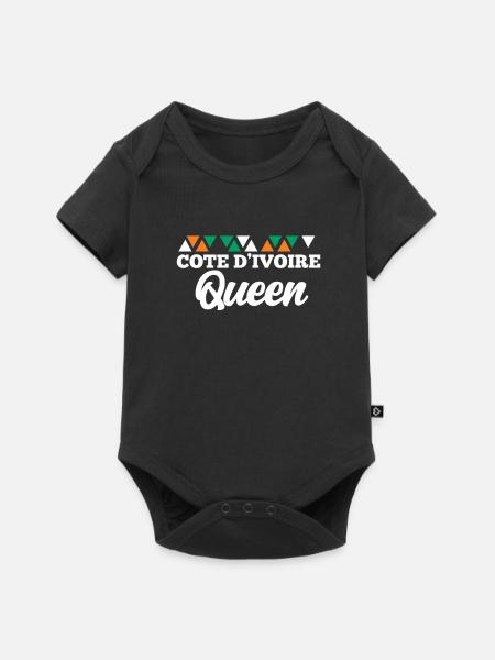 Elfenbeinküste - Baby Premium Kurzarmbody - Schwarz