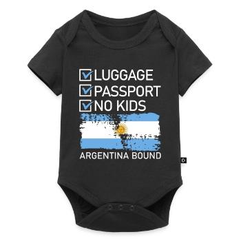 Luggage Passport No Kids Argentina Bound - Baby Premium short-sleeve bodysuit - black - Front