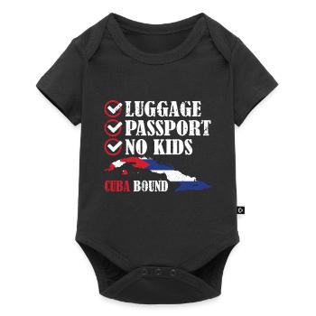 Luggage Passport No Kids Cuba Bound Vacation Trip - Baby Premium short-sleeve bodysuit - black - Front