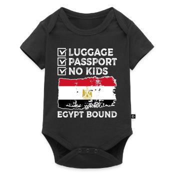 Luggage Passport No Kids Egypt Bound Holiday Trip - Baby Premium short-sleeve bodysuit - black - Front