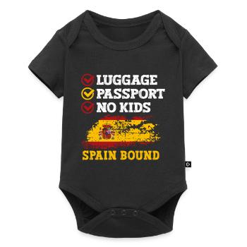 Passeport bagage Pas d’enfants Espagne Voyage de vacances à destination de l’Espagne - Body à manches courtes Premium Bébé - noir - Devant