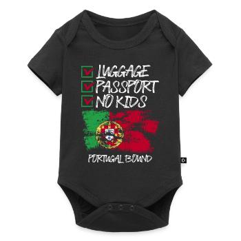 Luggage Passport No Kids Portugal Bound Vacation - Baby Premium short-sleeve bodysuit - black - Front