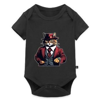 Chemise Chat Chat Cadeau Idée Mastic - Body à manches courtes Premium Bébé - noir - Devant