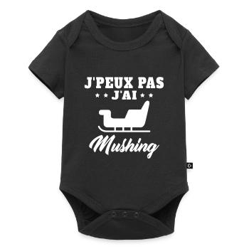 J'peux pas Mushing Chiens Traineau Cadeau Musher - Body à manches courtes Premium Bébé - noir - Devant