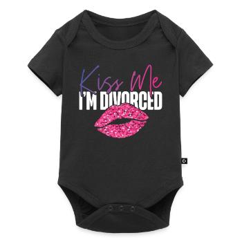 Bonne fête de divorce Embrasse-moi Je suis - Body à manches courtes Premium Bébé - noir - Devant