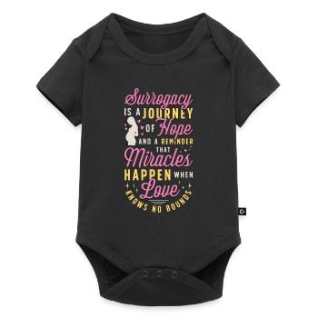 La maternité de substitution est un voyage d’espoir Grossesse de substitution - Body à manches courtes Premium Bébé - noir - Devant