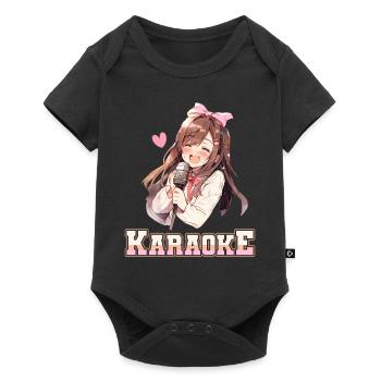 Filles Manga Anime Karaoké - Body à manches courtes Premium Bébé - noir - Devant