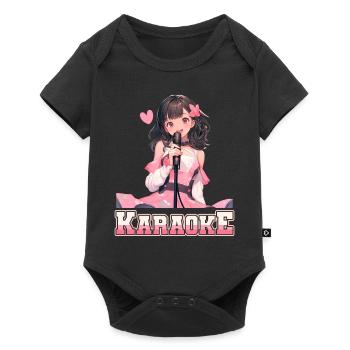 Filles Manga Anime Karaoké - Body à manches courtes Premium Bébé - noir - Devant