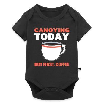 Canyoning Humor Feder - Baby Premium Kurzarmbody - Schwarz - Vorne
