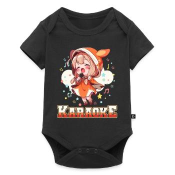 Filles Manga Anime Karaoké - Body à manches courtes Premium Bébé - noir - Devant