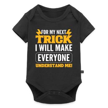Magier Humor Zauberer - Baby Premium Kurzarmbody - Schwarz - Vorne