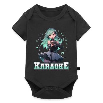 Filles Manga Anime Karaoké - Body à manches courtes Premium Bébé - noir - Devant