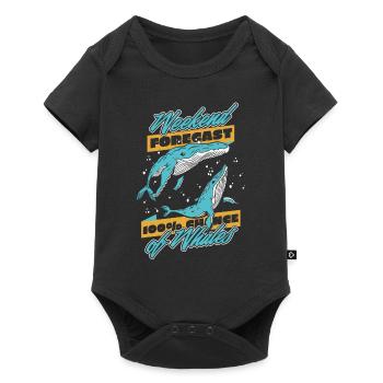 100% Chance Of Whales Blue Beluga Cetacea Whale - Baby Premium short-sleeve bodysuit - black - Front