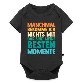 Retro Manchmal Bekomme Ich Nichts Mit - Baby Premium Kurzarmbody - Schwarz - Vorne