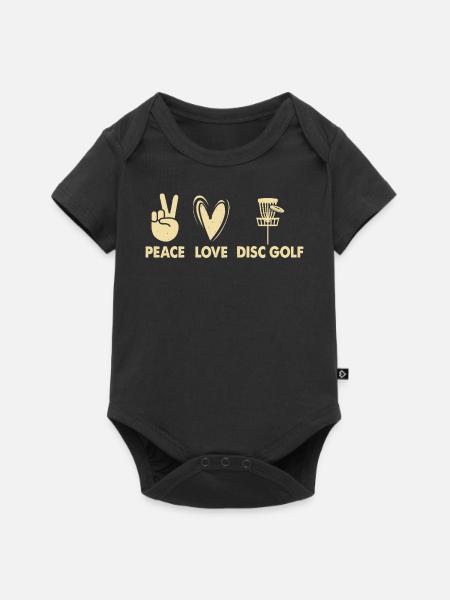 Discgolf Disc Golf - Baby Premium Kurzarmbody - Schwarz