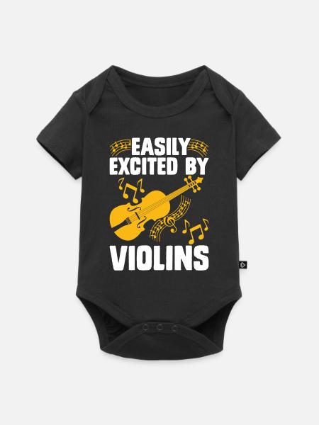 Violine Violinist - Baby Premium Kurzarmbody - Schwarz