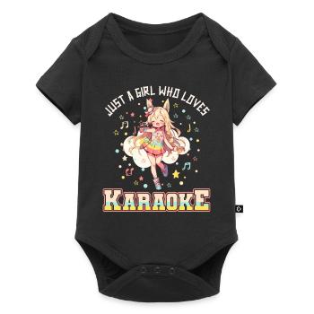Juste une fille qui aime le karaoké - Body à manches courtes Premium Bébé - noir - Devant