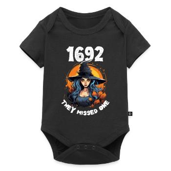 Halloween Sorcière du Mystère de Salem 1692 - Body à manches courtes Premium Bébé - noir - Devant