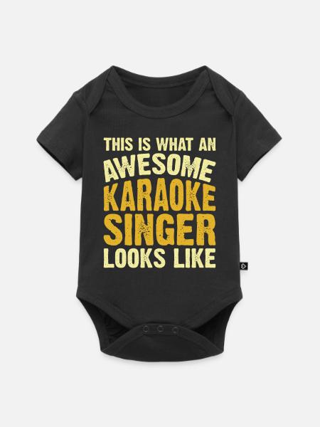 Karaoke Singen - Baby Premium Kurzarmbody - Schwarz