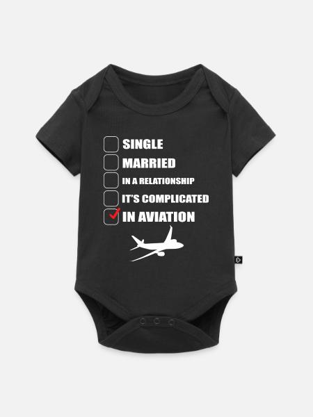 Flugbegleiter Humor Kabinenbesatzung - Baby Premium Kurzarmbody - Schwarz