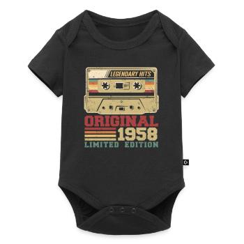 Original 1958 Vintage Birthday Gift 1958 - Baby Premium short-sleeve bodysuit - black - Front