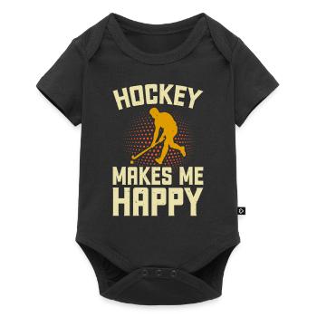 Hockey Eishockey Ice Hockey - Baby Premium short-sleeve bodysuit - black - Front