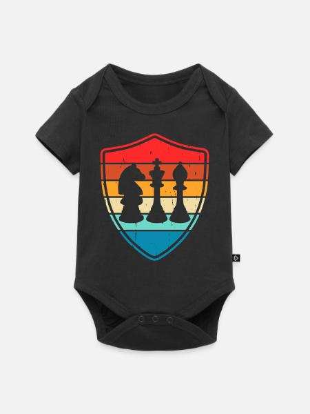 Schach - Baby Premium Kurzarmbody - Schwarz