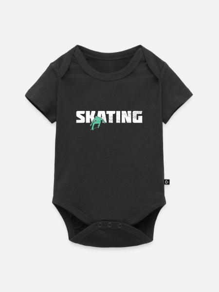 Skating - Baby Premium Kurzarmbody - Schwarz