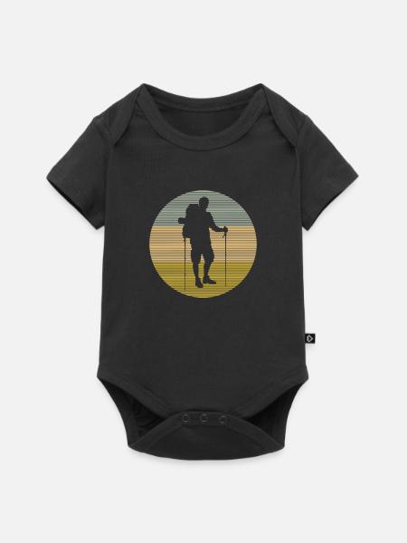 Wandern - Baby Premium Kurzarmbody - Schwarz