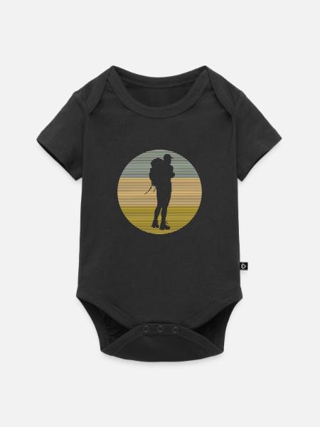Bergsteigen - Baby Premium Kurzarmbody - Schwarz