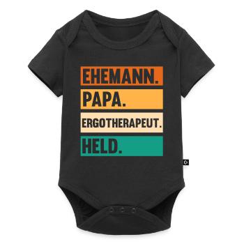Papa Vater Ergotherapie Ergotherapeut - Baby Premium Kurzarmbody - Schwarz - Vorne