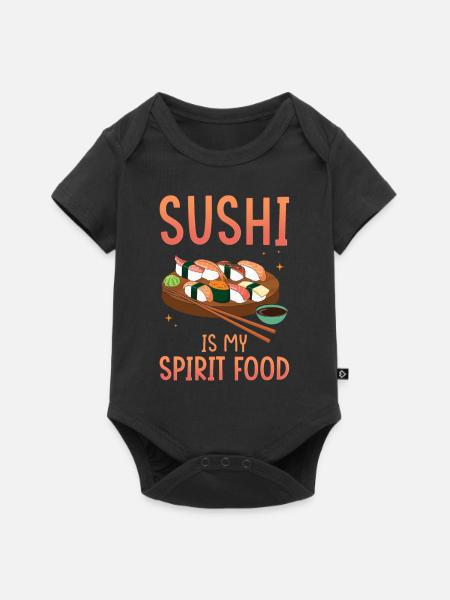 Sushi ist meine Leibspeise - Baby Premium Kurzarmbody - Schwarz
