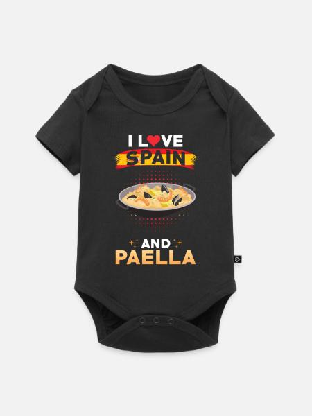 Paella Spain Spanish cuisine - Baby Premium short-sleeve bodysuit - black