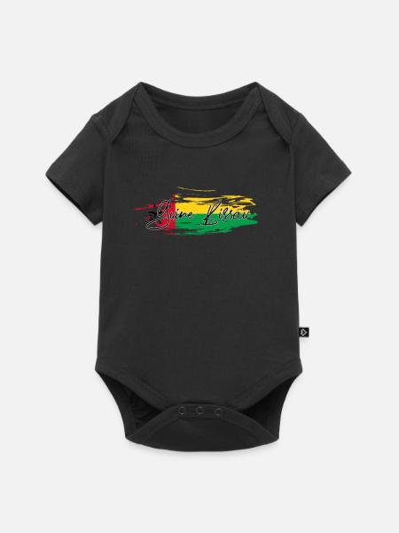 Guinea Bissau - Baby Premium Kurzarmbody - Schwarz