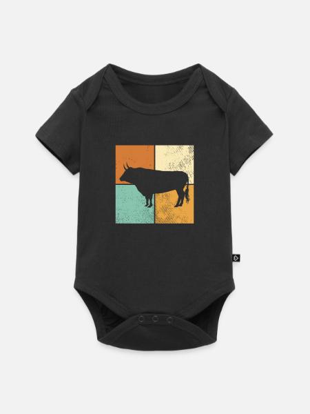 Stier - Baby Premium Kurzarmbody - Schwarz