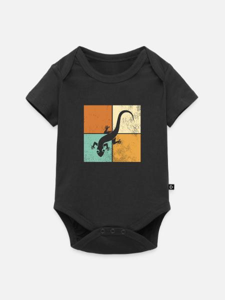 Eidechse - Baby Premium Kurzarmbody - Schwarz