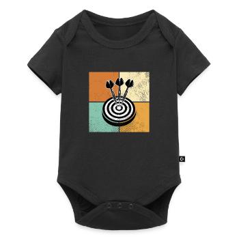 Darts - Baby Premium Kurzarmbody - Schwarz - Vorne