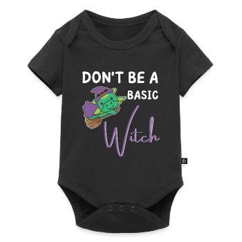 Drache Halloween Hexen don't be a basic witch - Baby Premium Kurzarmbody - Schwarz - Vorne
